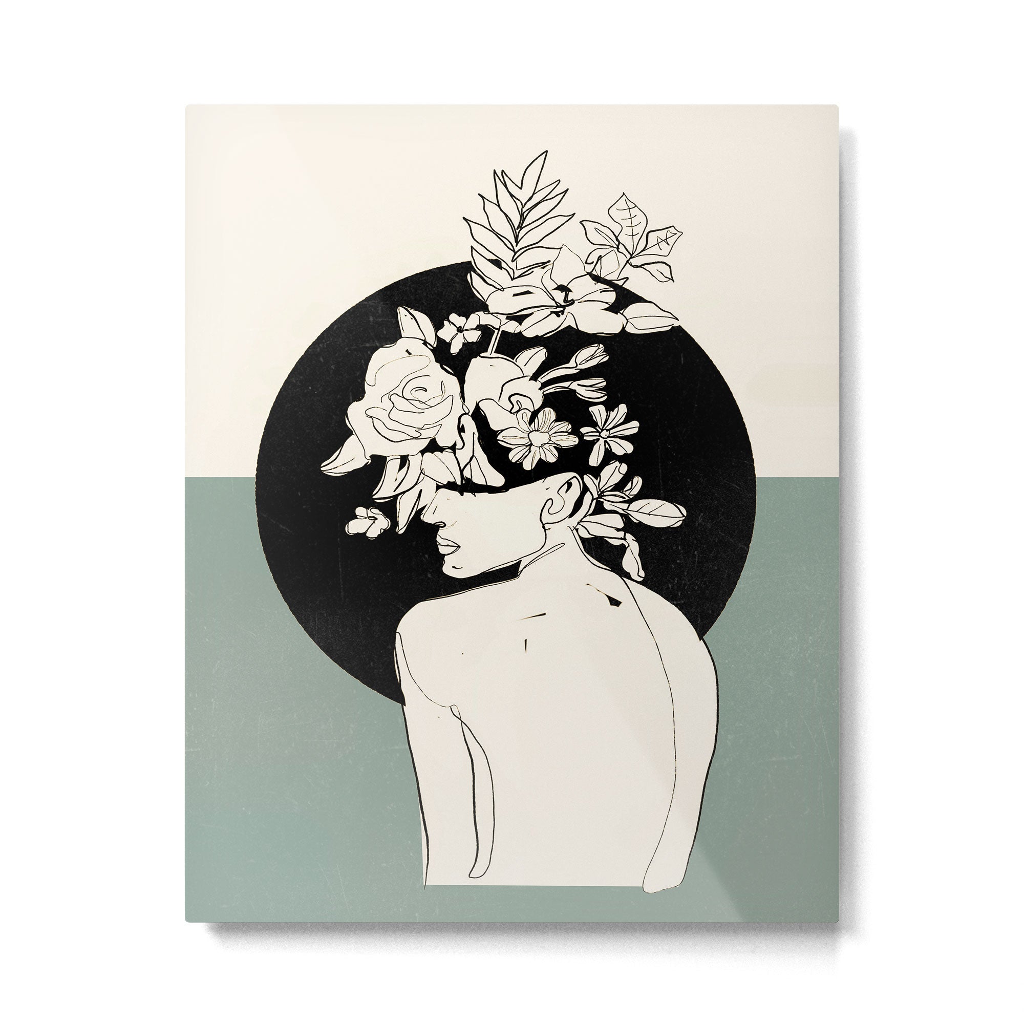Bloom 8 Line Drawing Metal Print Gallery Image 4