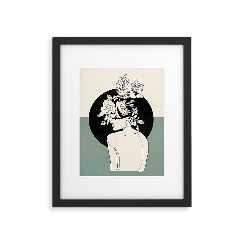 Bloom 8 Line Drawing Framed Art Print Gallery Image 5