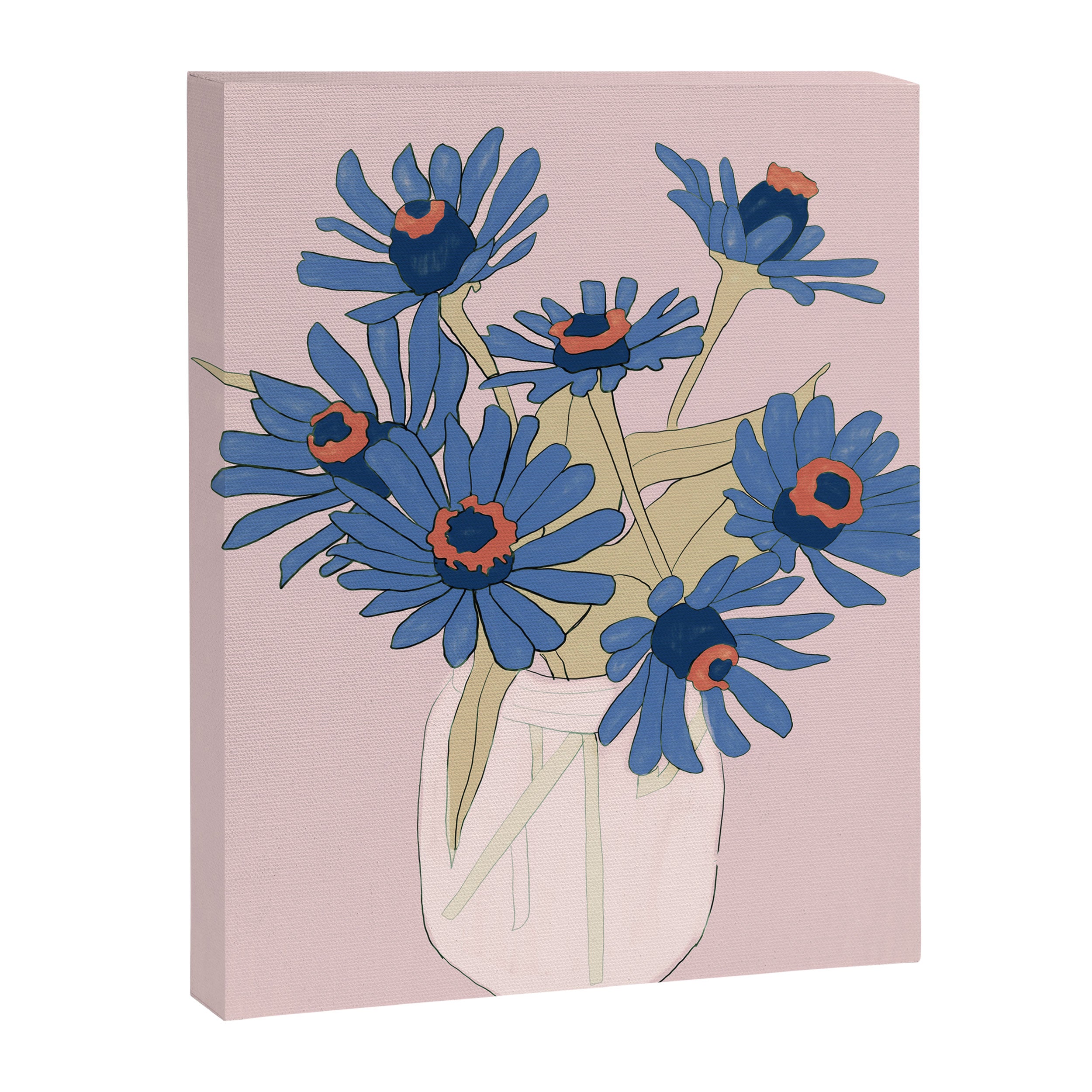 blue flowers 2 Canvas Print Gallery Image 6