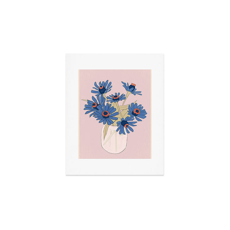 blue flowers 2 Art Print Gallery Image 1