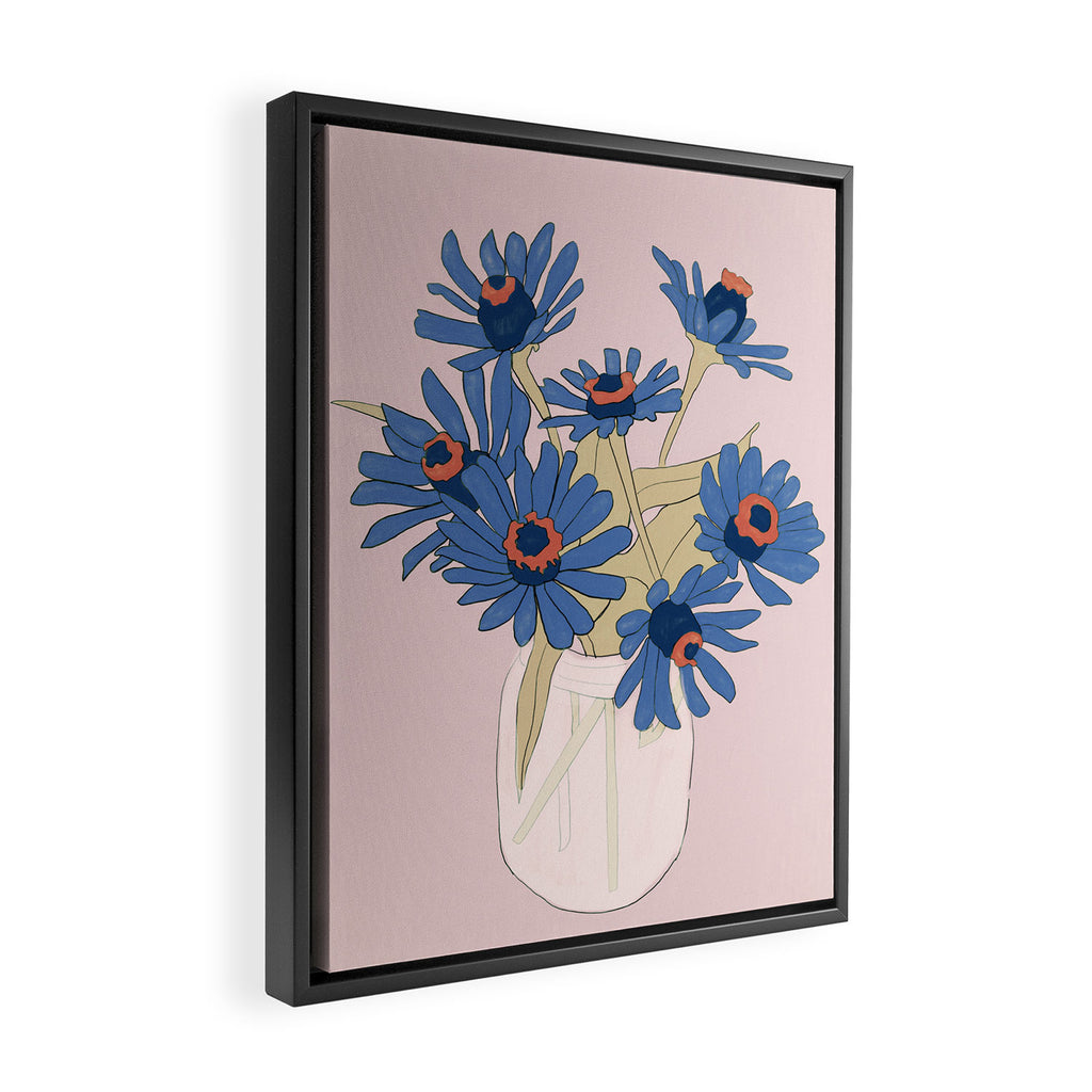 blue flowers 2 Framed Canvas Print Gallery Image 2