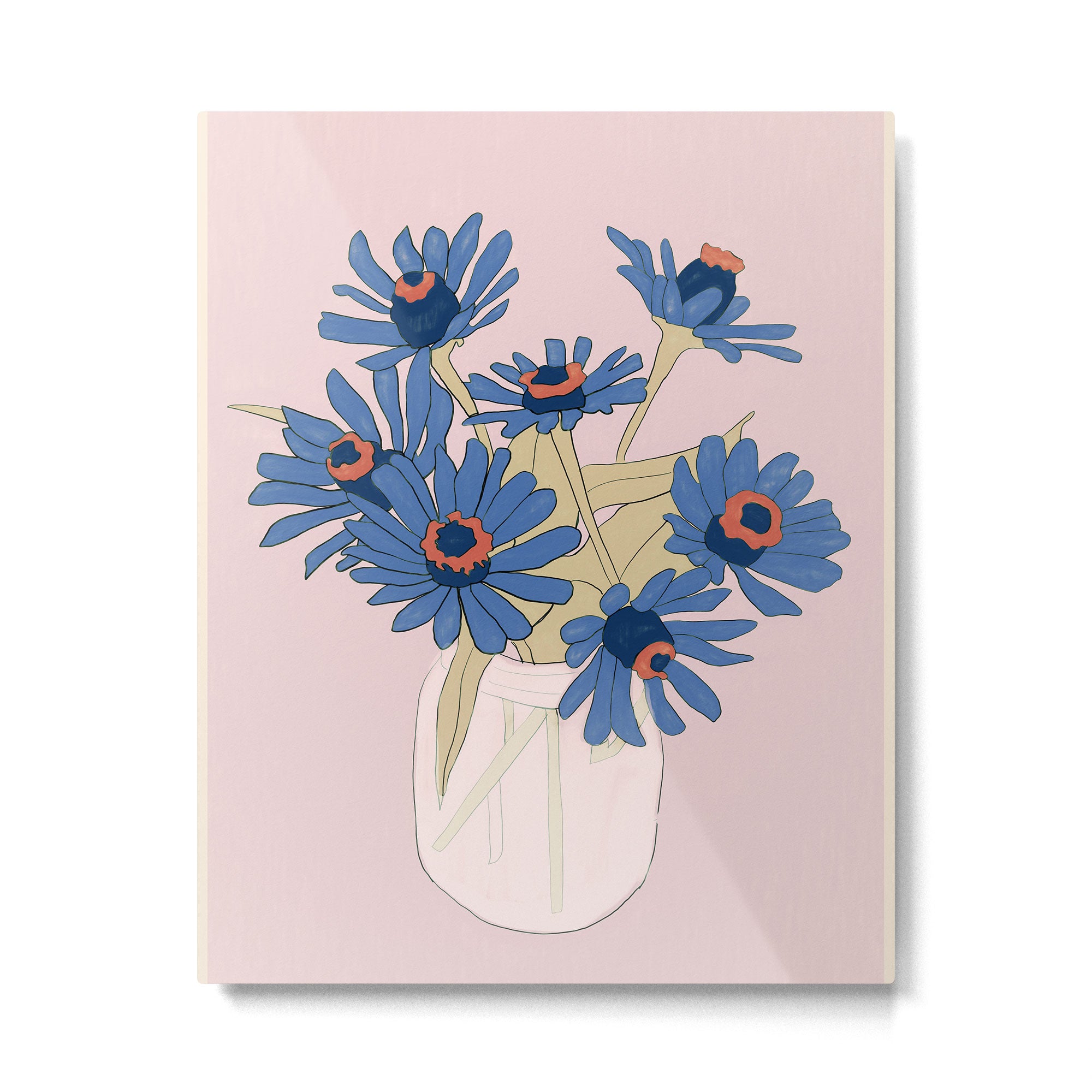 blue flowers 2 Metal Print Gallery Image 4