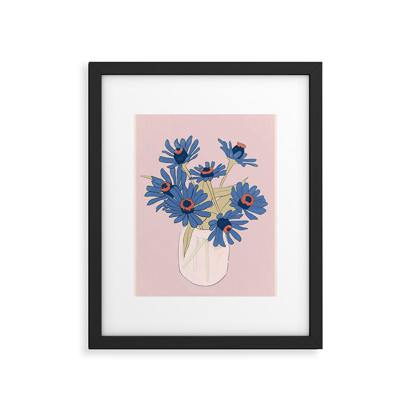 blue flowers 2 Framed Art Print Gallery Image 5