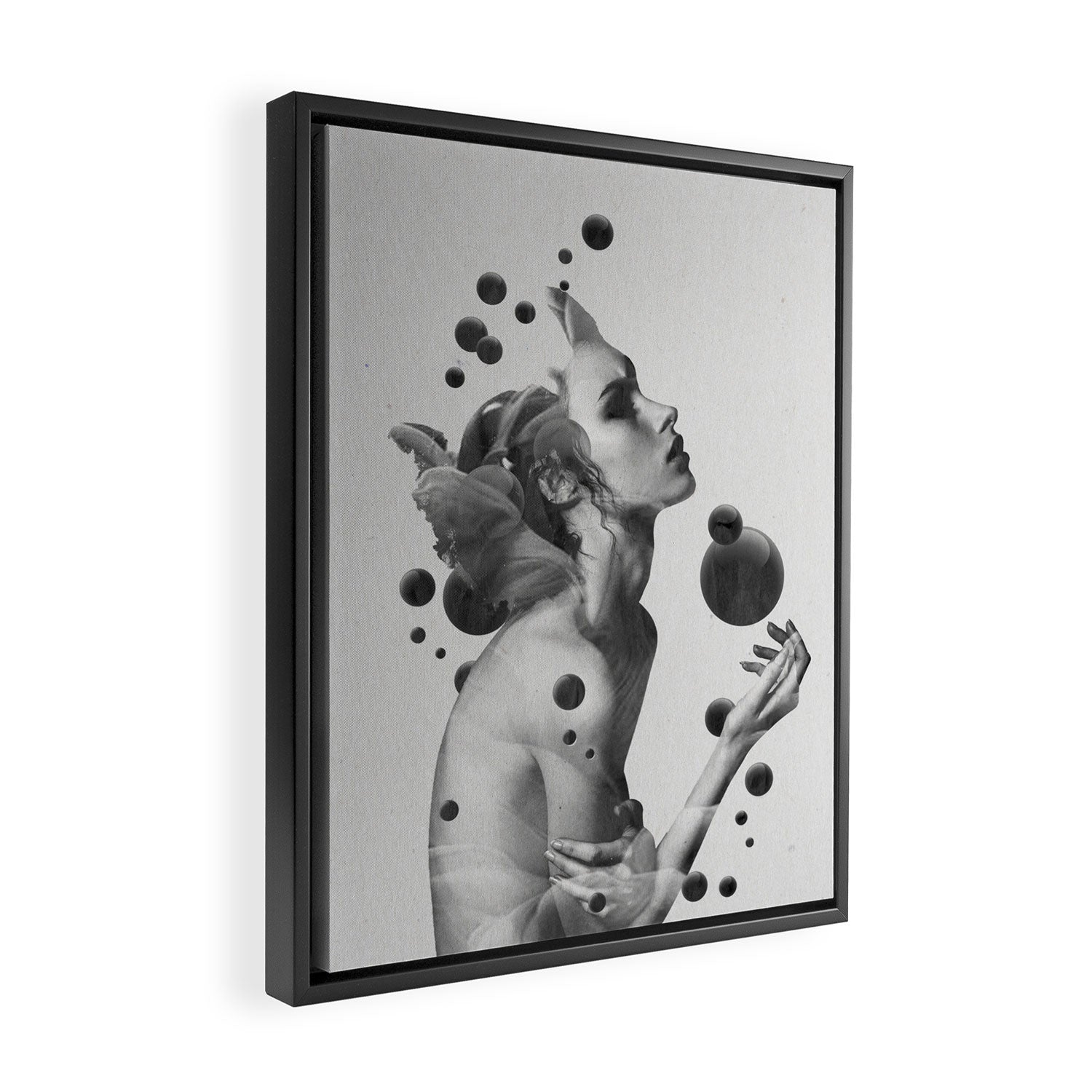 BUBBLES Framed Canvas Print Gallery Image 2