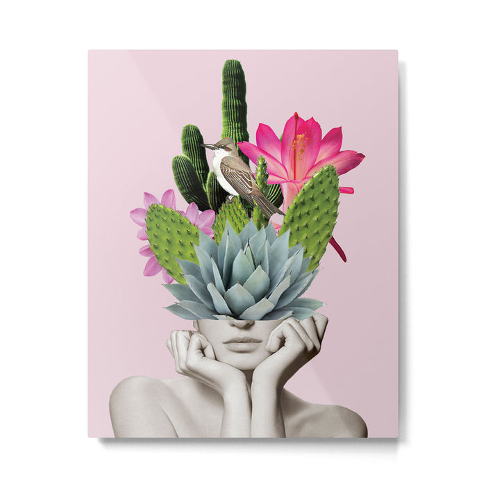 Cactus Lady Metal Print Gallery Image 1