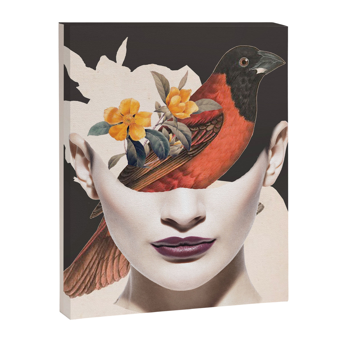 collage art / bird 2 Canvas Print Gallery Image 6