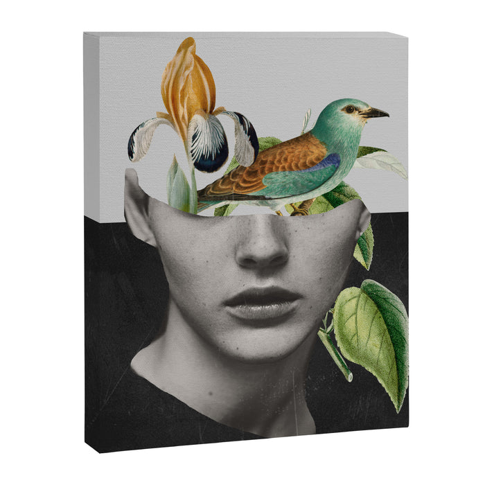 collage art / bird 2 Canvas Print Gallery Image 1