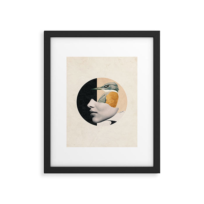 collage art / bird Framed Art Print Gallery Image 1
