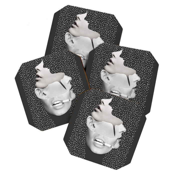 collage art / Faces 2 Coaster Gallery Image 1