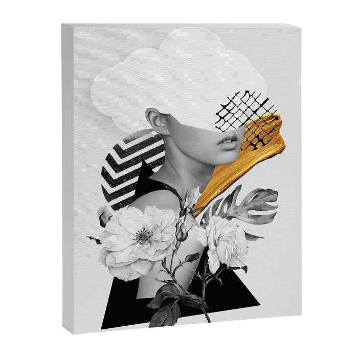 collage art (girl) Canvas Print Gallery Image 1