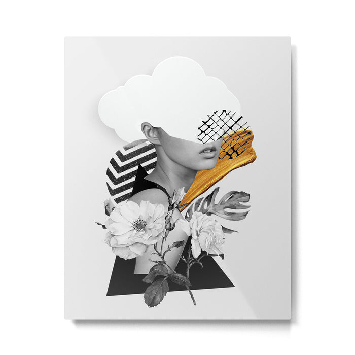 collage art (girl) Metal Print Gallery Image 1