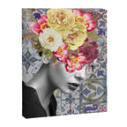 collage art-girl with flowers Canvas Print Gallery Image 8