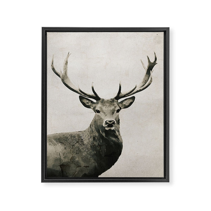 DEER Framed Canvas Print Gallery Image 1