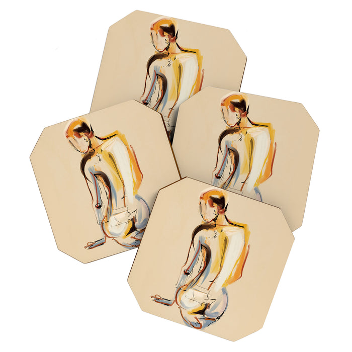 Female Figure Line Art 8 Coaster Gallery Image 1