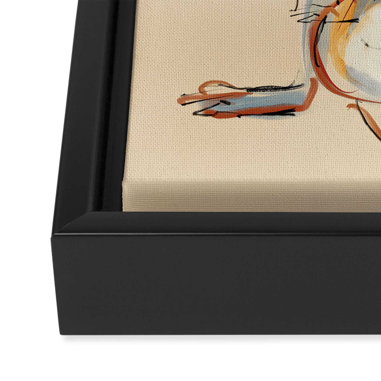 Female Figure Line Art 8 Framed Canvas Print Gallery Image 3