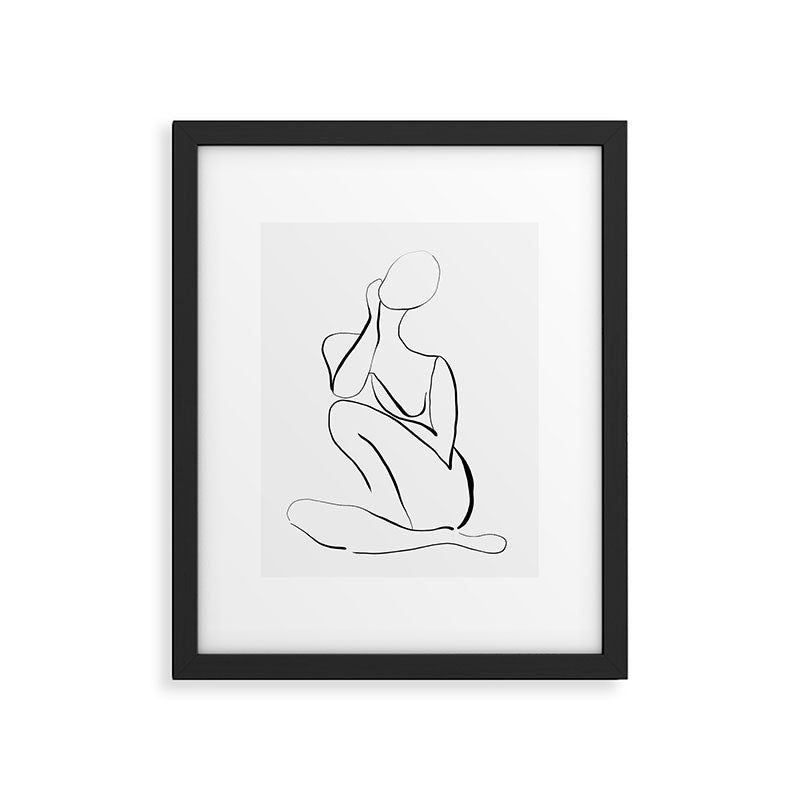 Female Figure Line Art Framed Art Print Gallery Image 5