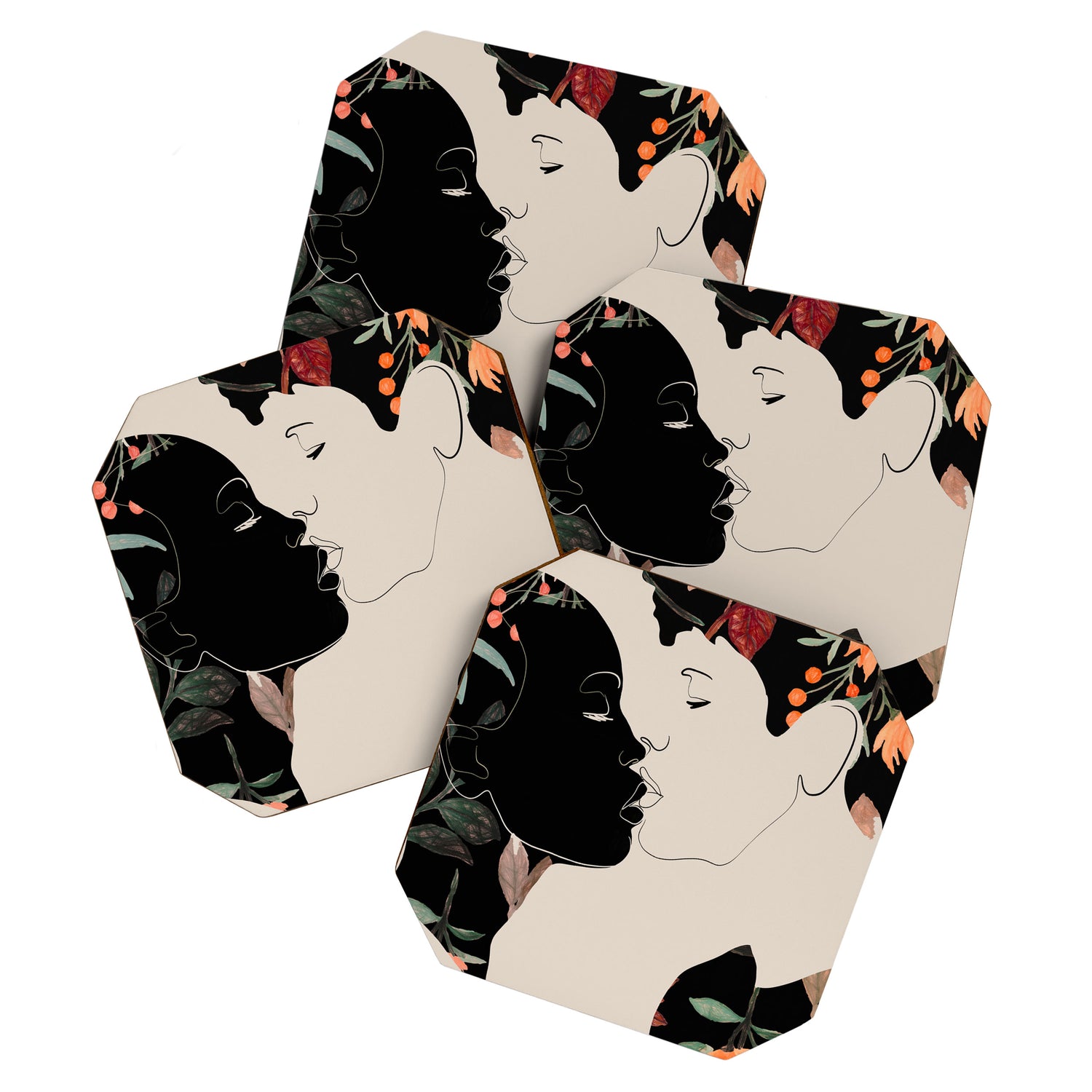 Floral Kiss  Coaster Gallery Image 1