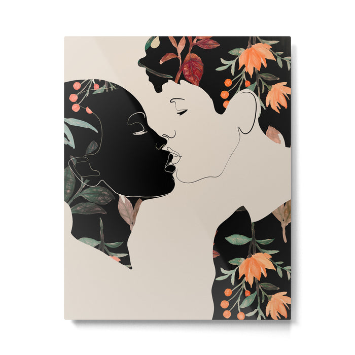 Floral Kiss  Metal Print Gallery Image 1