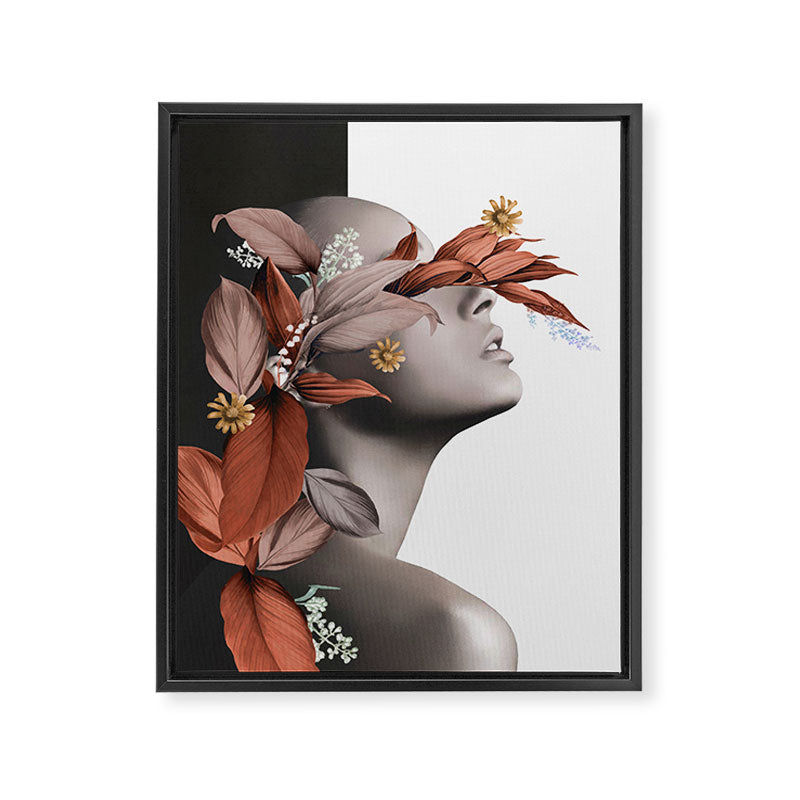 Floral Portrait 10 Framed Canvas Print Gallery Image 6
