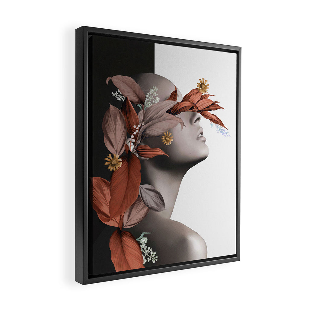 Floral Portrait 10 Framed Canvas Print Gallery Image 2