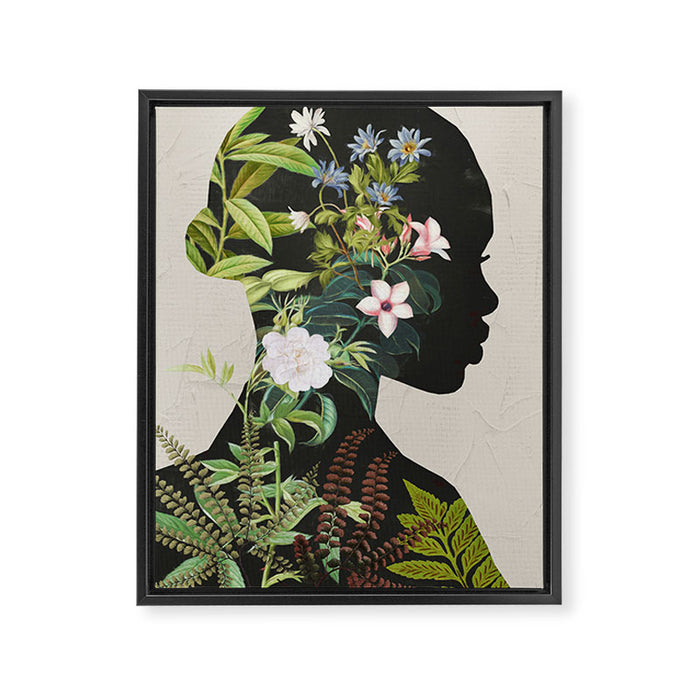 Floral Portrait 16 Framed Canvas Print Gallery Image 1