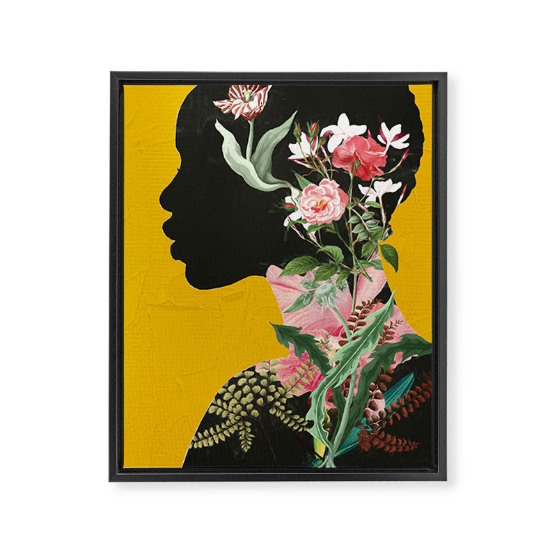Floral Portrait 17 Framed Canvas Print Gallery Image 6