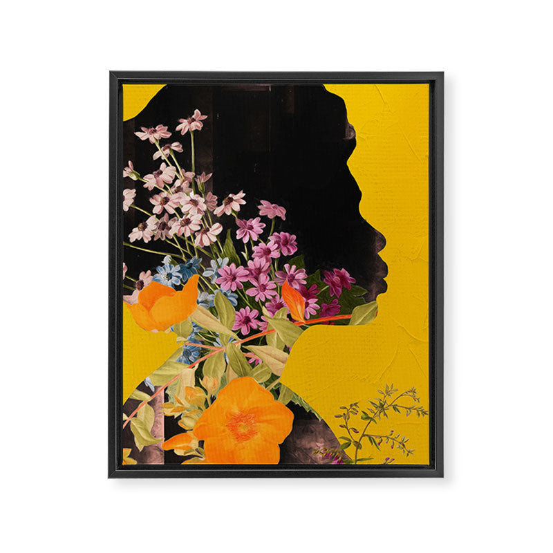 Floral Portrait 19 Framed Canvas Print Gallery Image 6