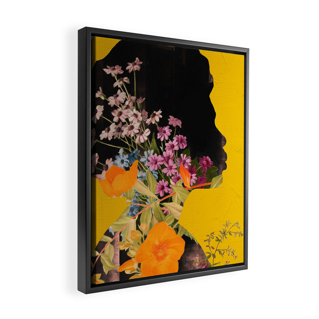 Floral Portrait 19 Framed Canvas Print Gallery Image 2