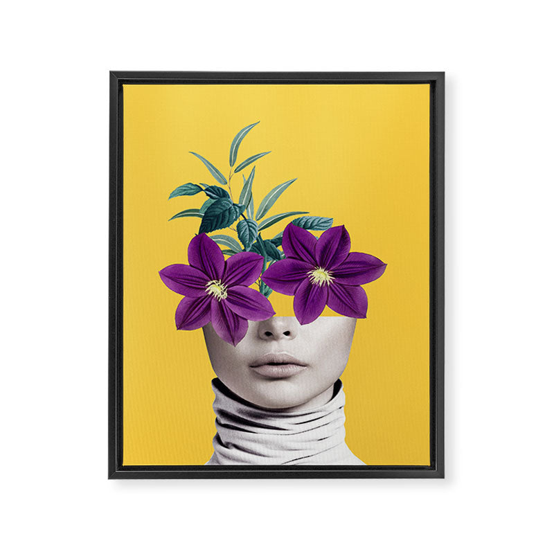 Floral Portrait 2 Framed Canvas Print Gallery Image 6