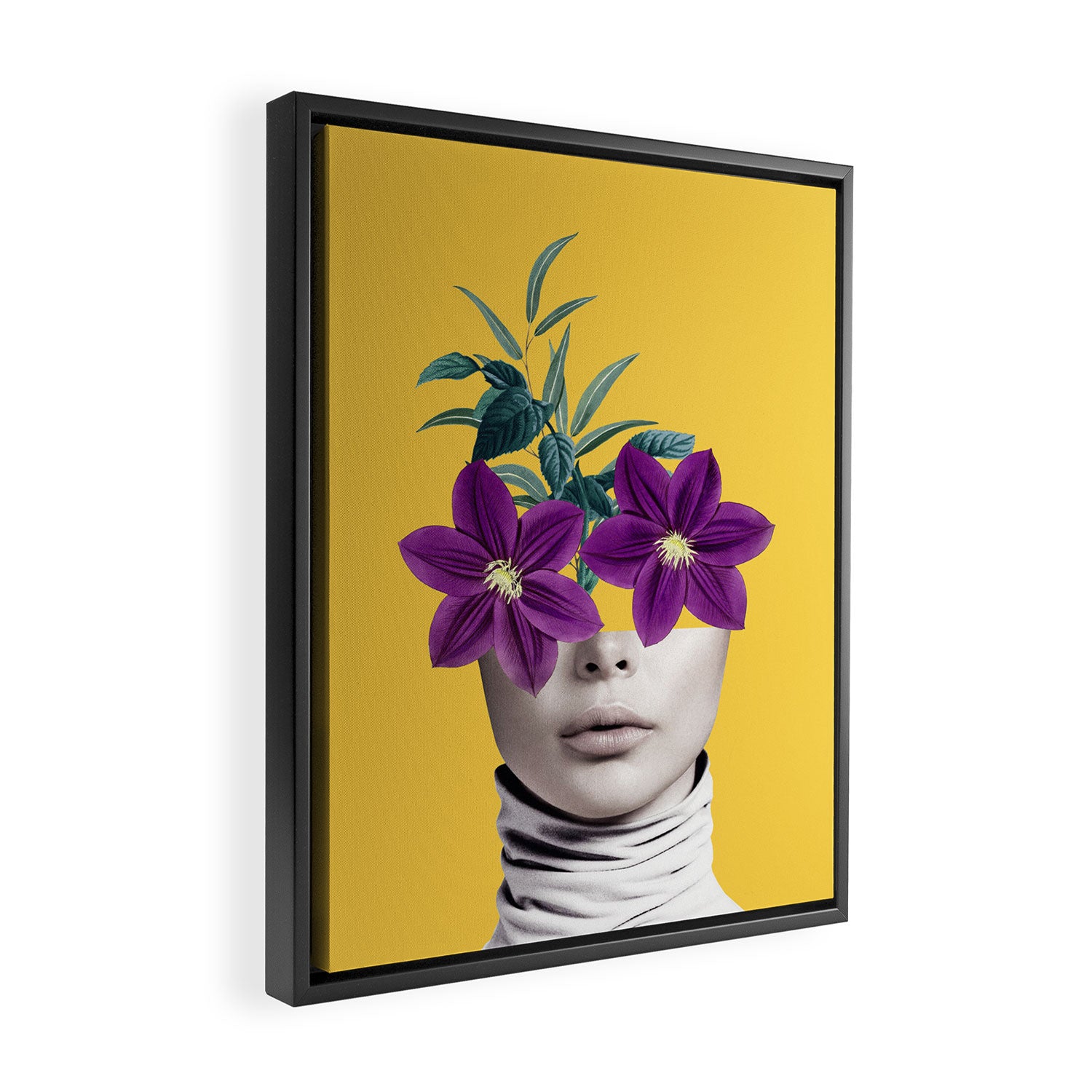 Floral Portrait 2 Framed Canvas Print Gallery Image 2