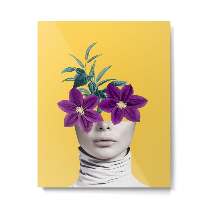 Floral Portrait 2 Metal Print Gallery Image 1