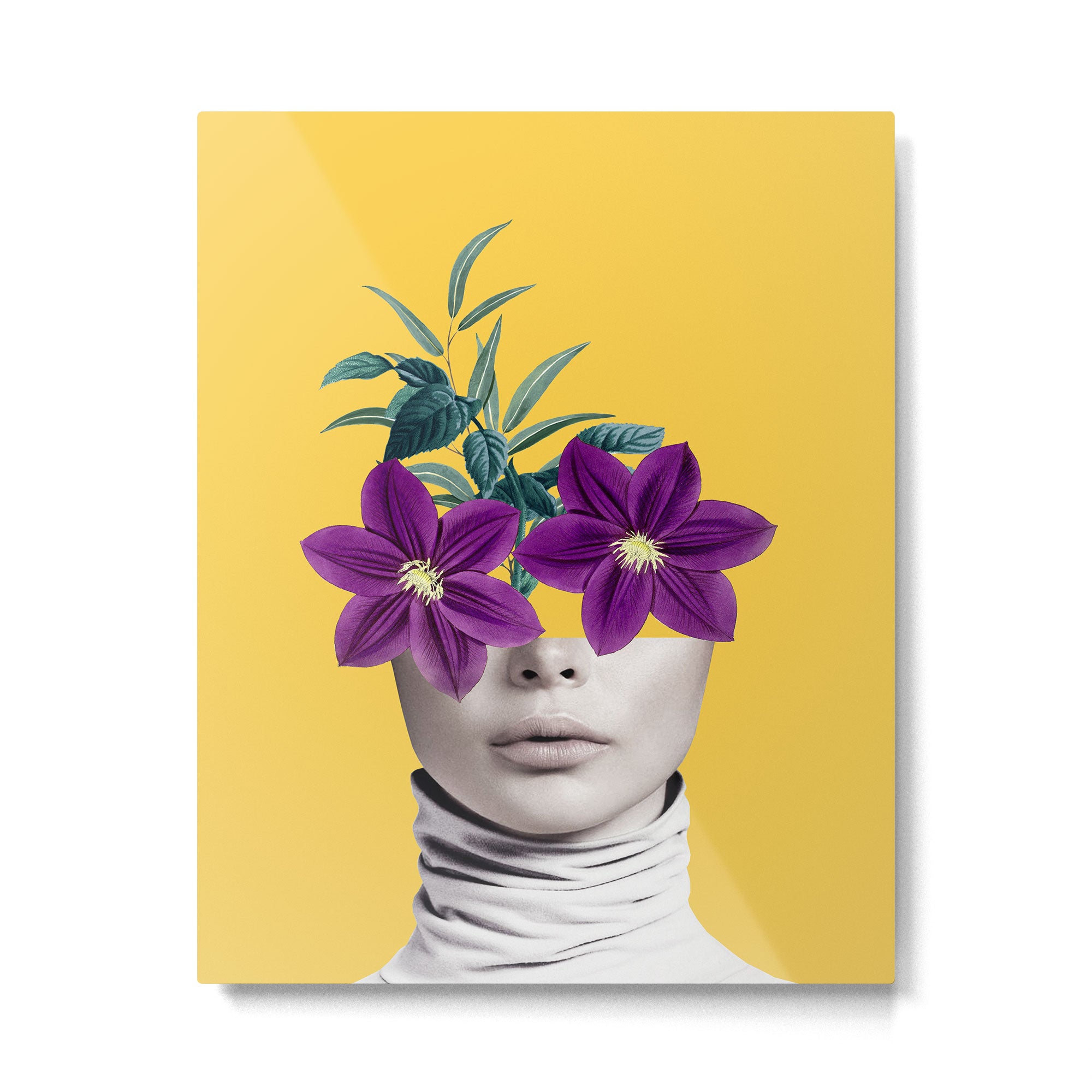 Floral Portrait 2 Metal Print Gallery Image 4