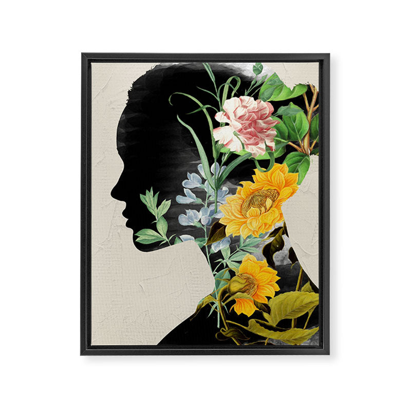 Floral Portrait 20 Framed Canvas Print Gallery Image 6