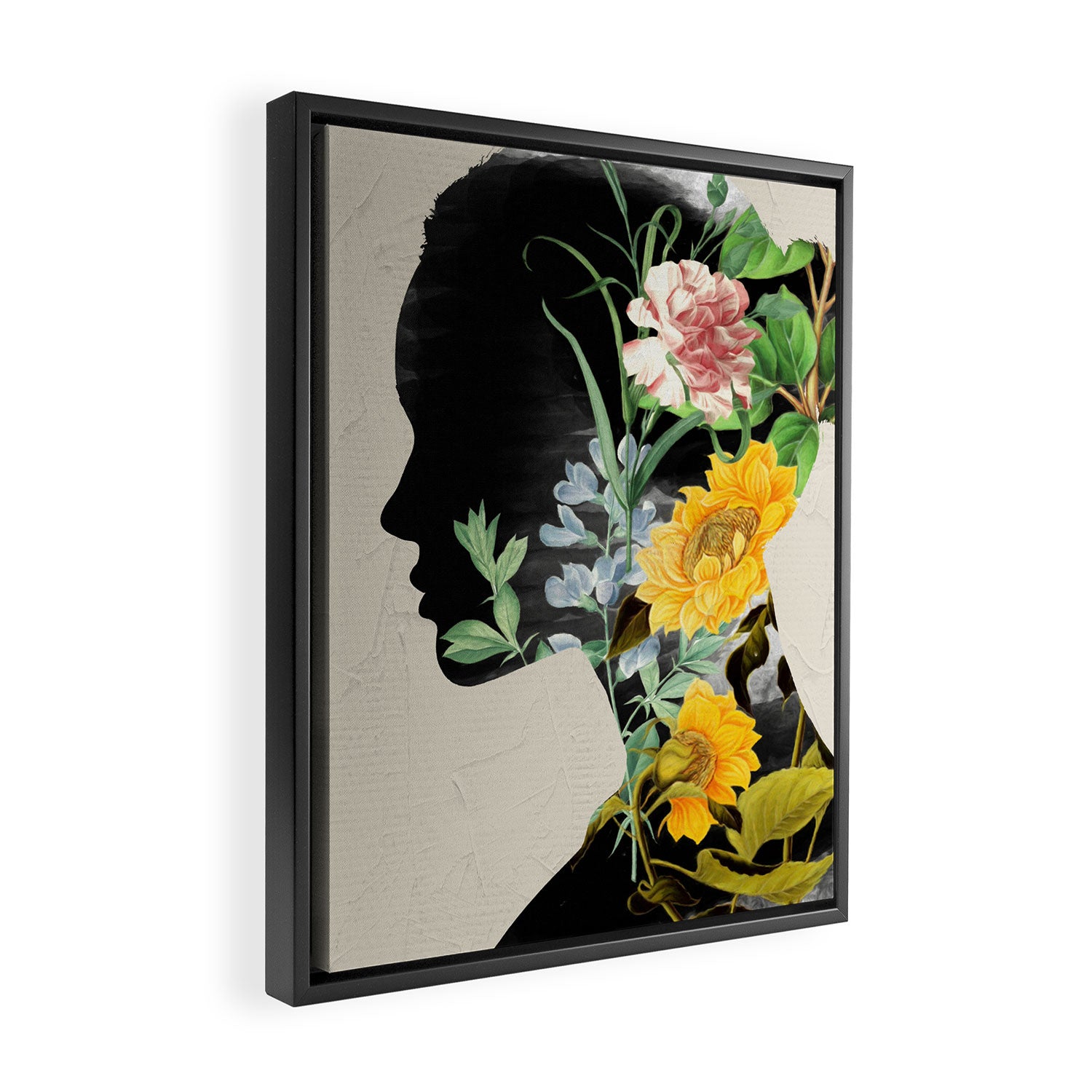 Floral Portrait 20 Framed Canvas Print Gallery Image 2