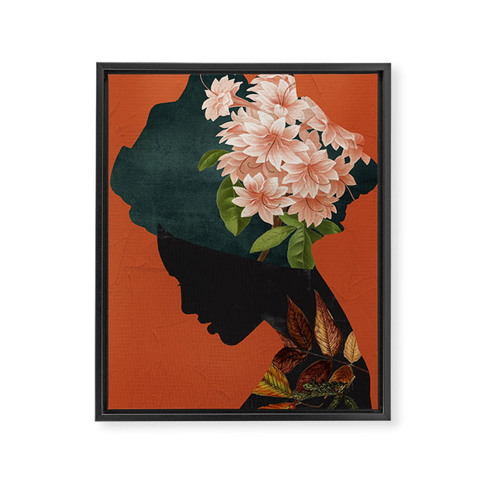 Floral Portrait 24 Framed Canvas Print Gallery Image 1