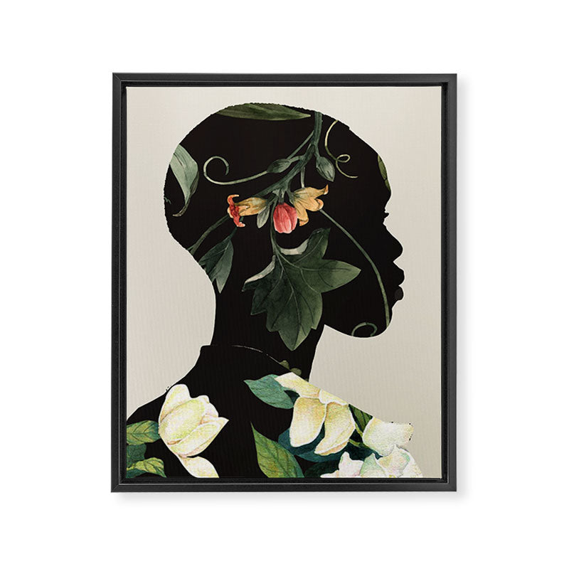 Floral Portrait 28 Framed Canvas Print Gallery Image 6