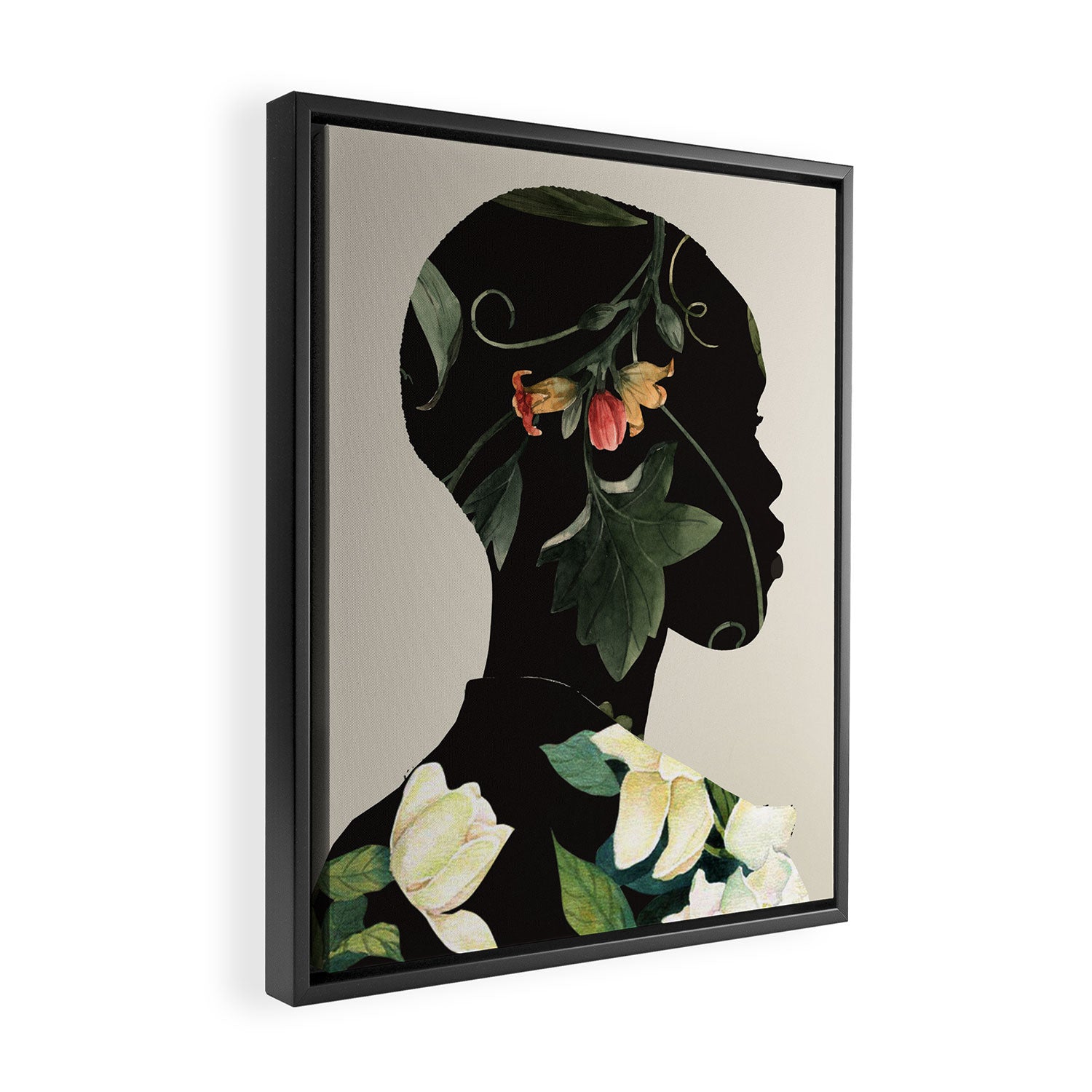 Floral Portrait 28 Framed Canvas Print Gallery Image 2
