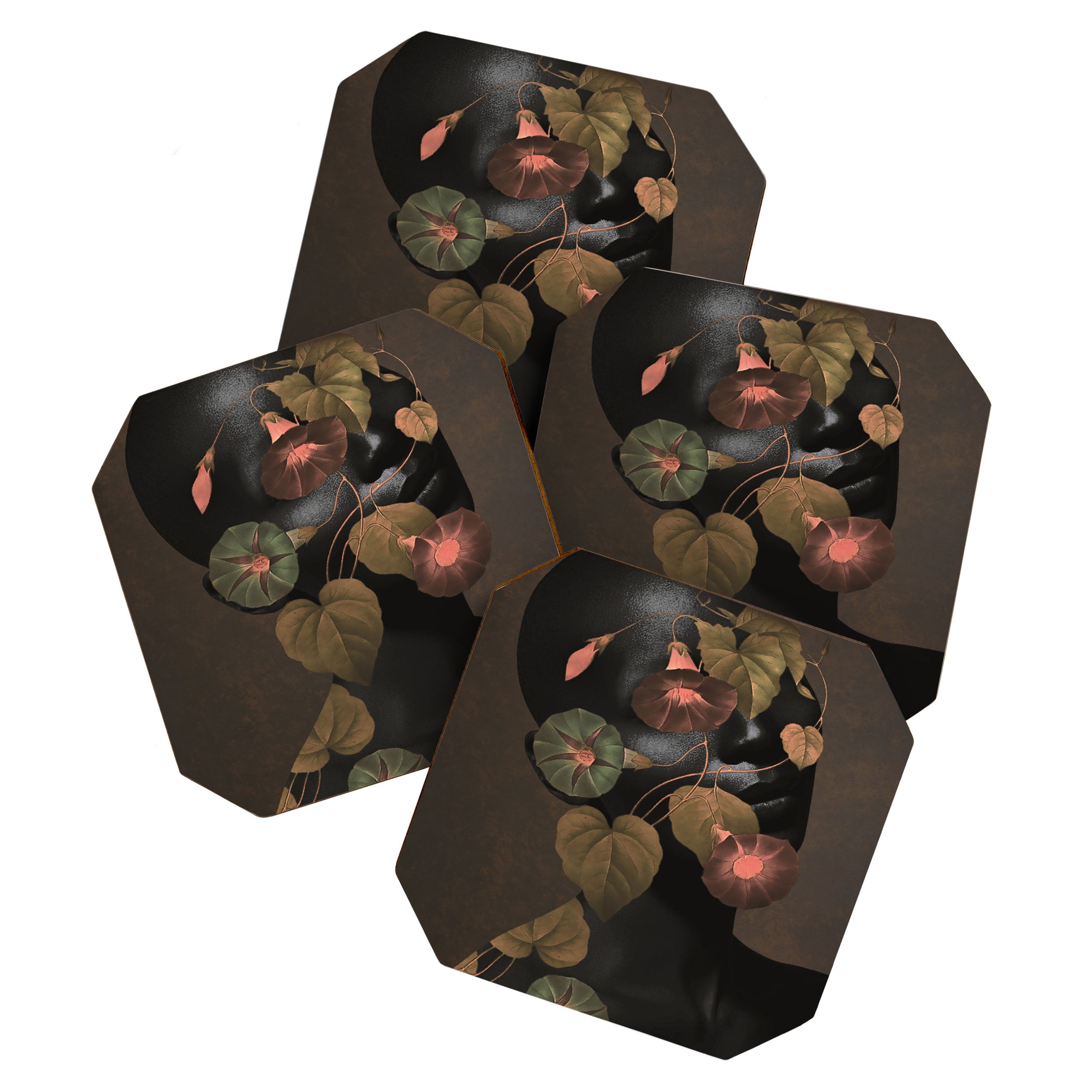 Floral Portrait 3 Coaster Gallery Image 1