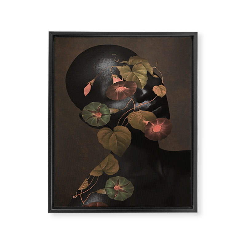 Floral Portrait 3 Framed Canvas Print Gallery Image 6