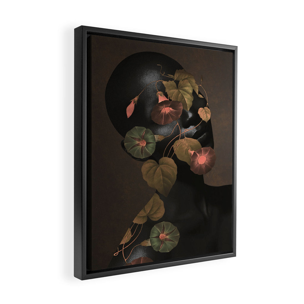 Floral Portrait 3 Framed Canvas Print Gallery Image 2