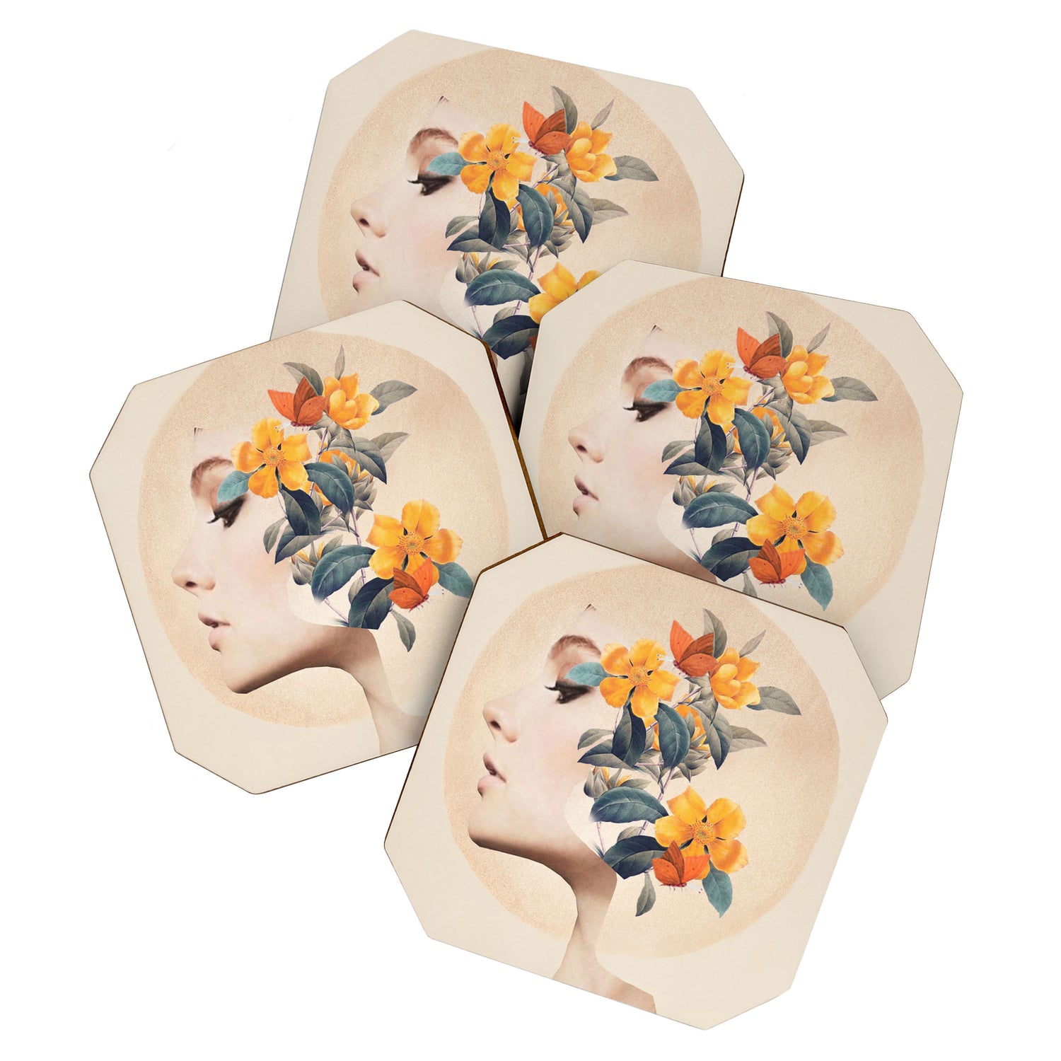Floral Portrait 31 Coaster Gallery Image 1