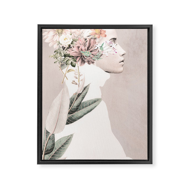 Floral Portrait 33 Framed Canvas Print Gallery Image 6