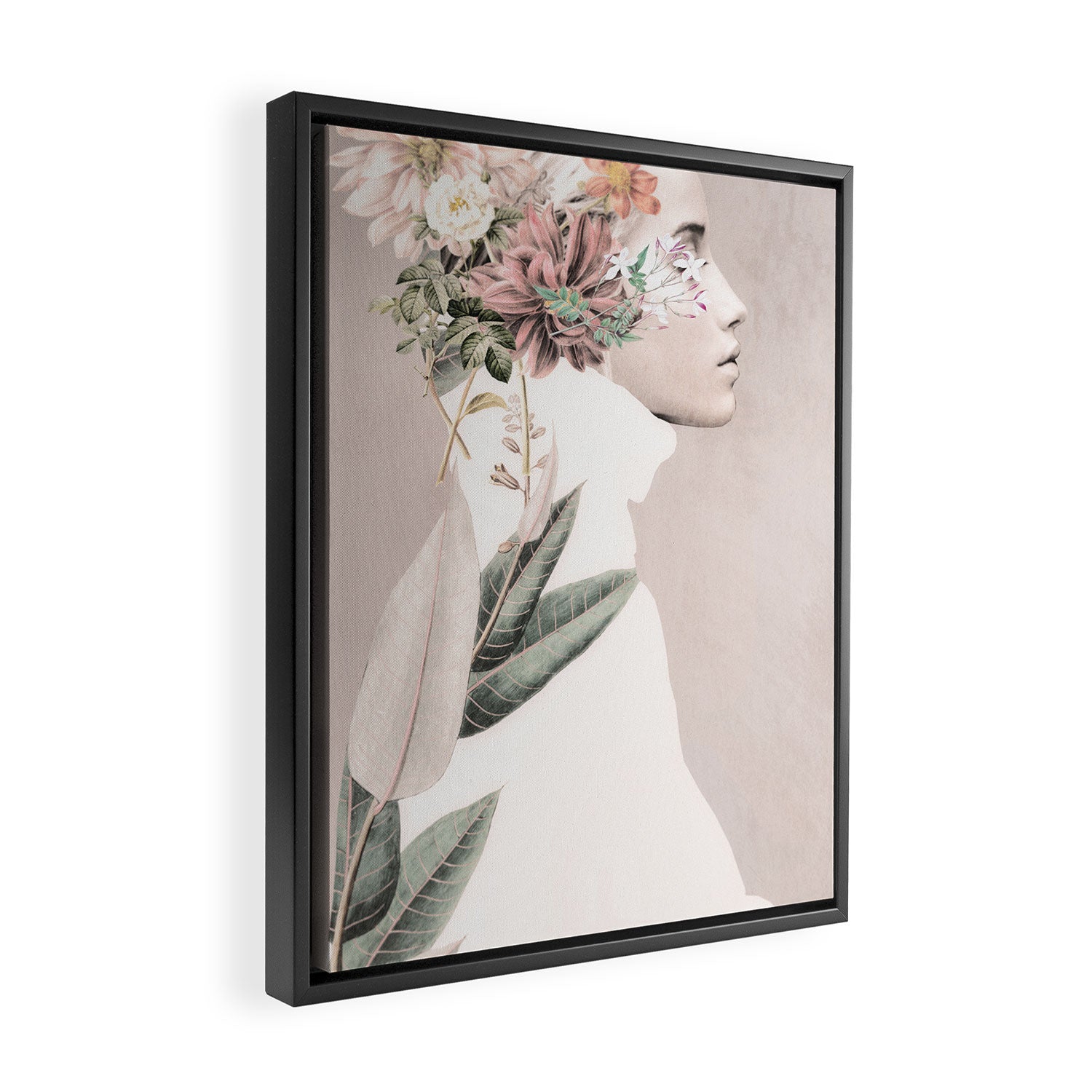 Floral Portrait 33 Framed Canvas Print Gallery Image 2