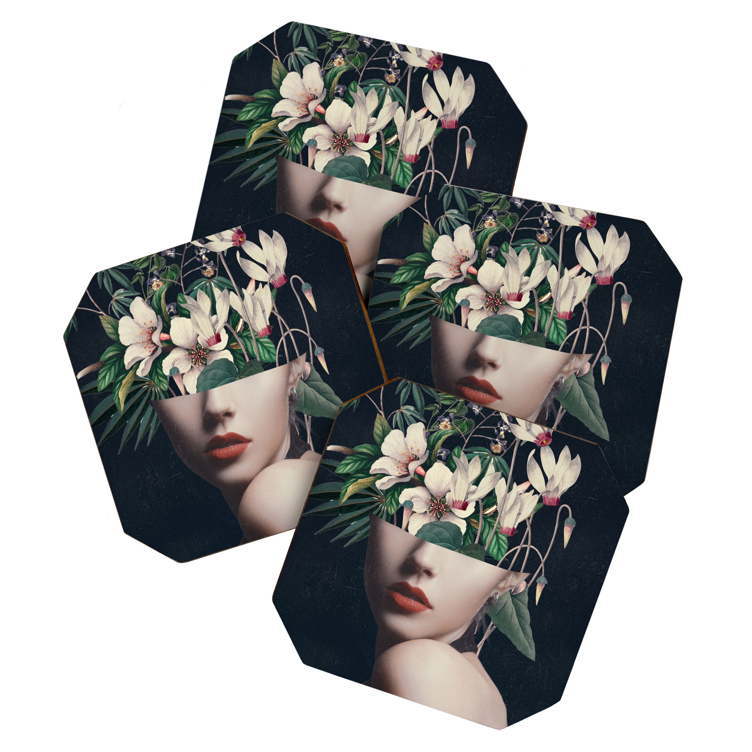 Floral Portrait 35 Coaster Gallery Image 1