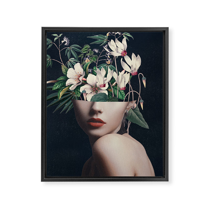 Floral Portrait 35 Framed Canvas Print Gallery Image 6