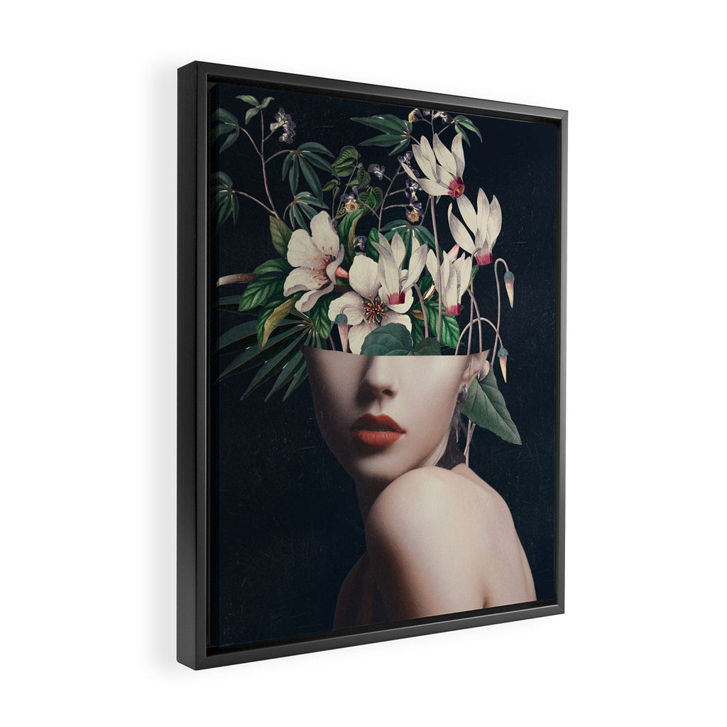 Floral Portrait 35 Framed Canvas Print Gallery Image 2