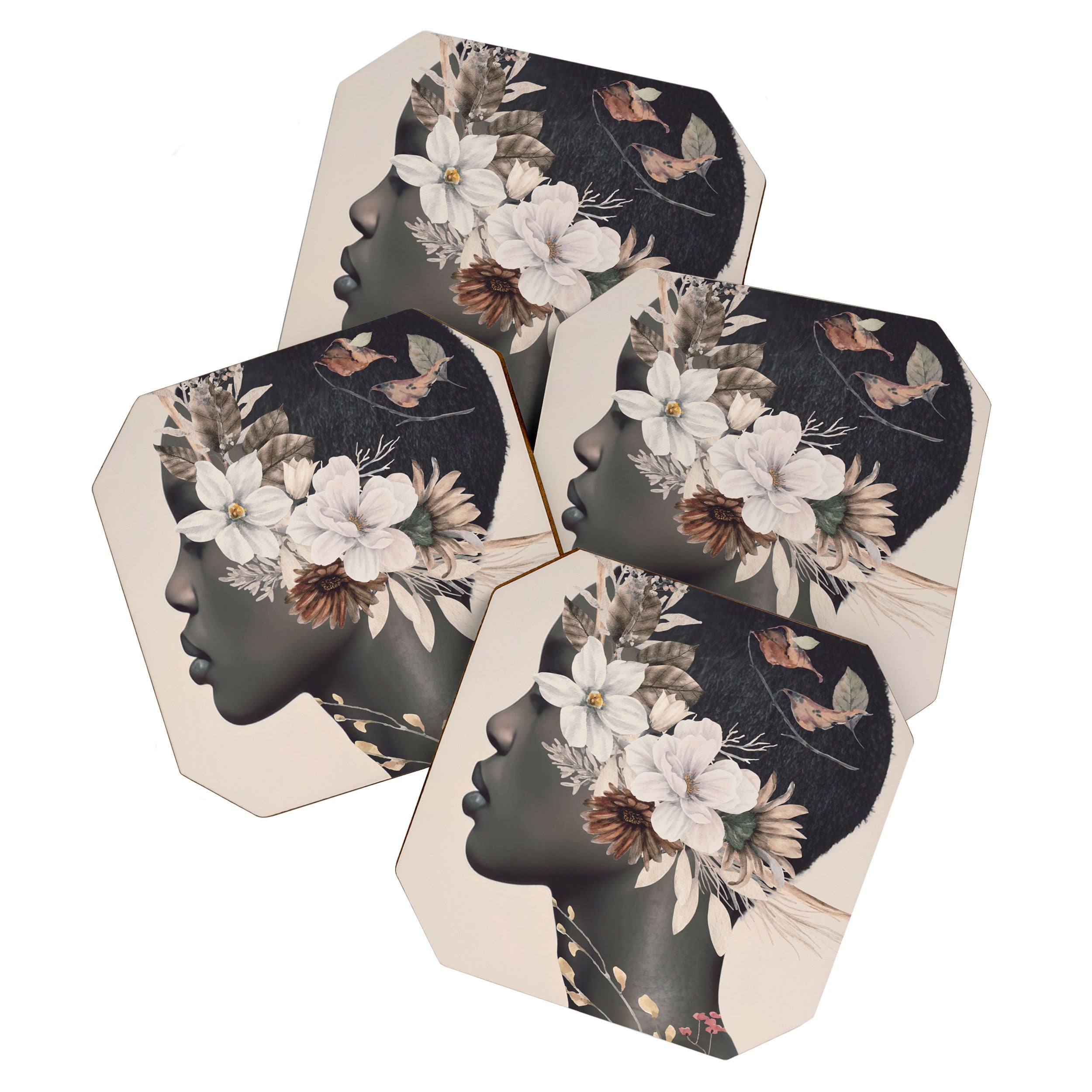 Floral Portrait 36 Coaster Gallery Image 1