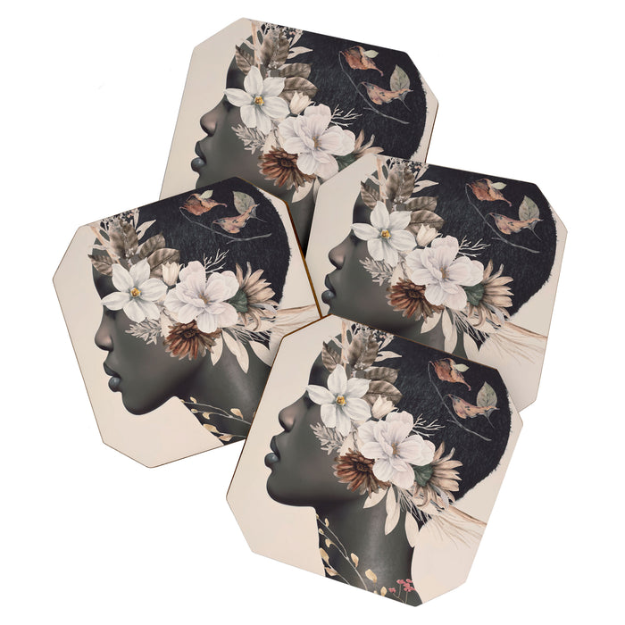 Floral Portrait 36 Coaster Gallery Image 1