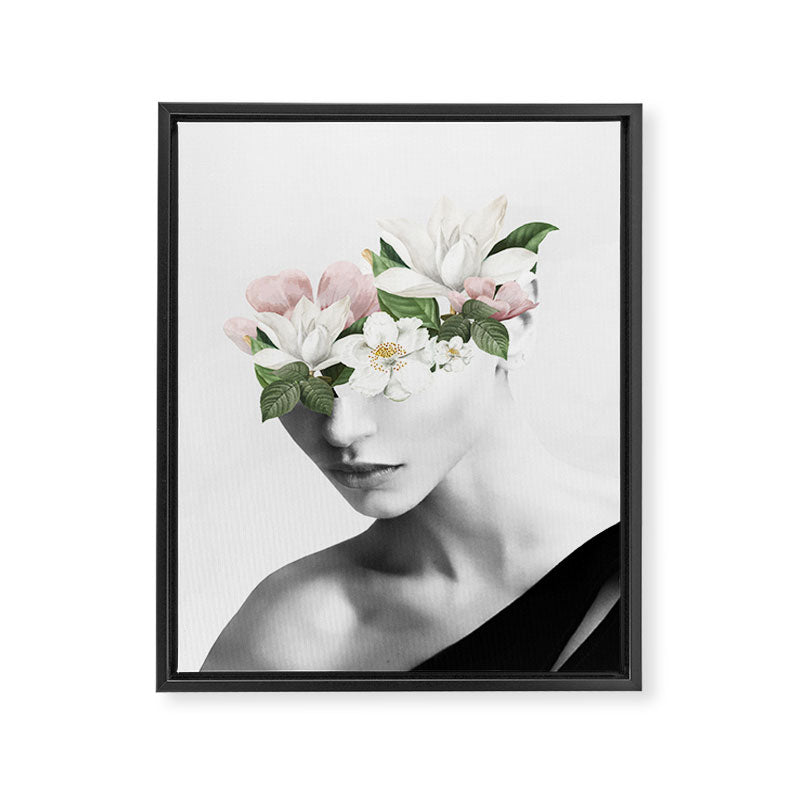 Floral Portrait 8 Framed Canvas Print Gallery Image 6