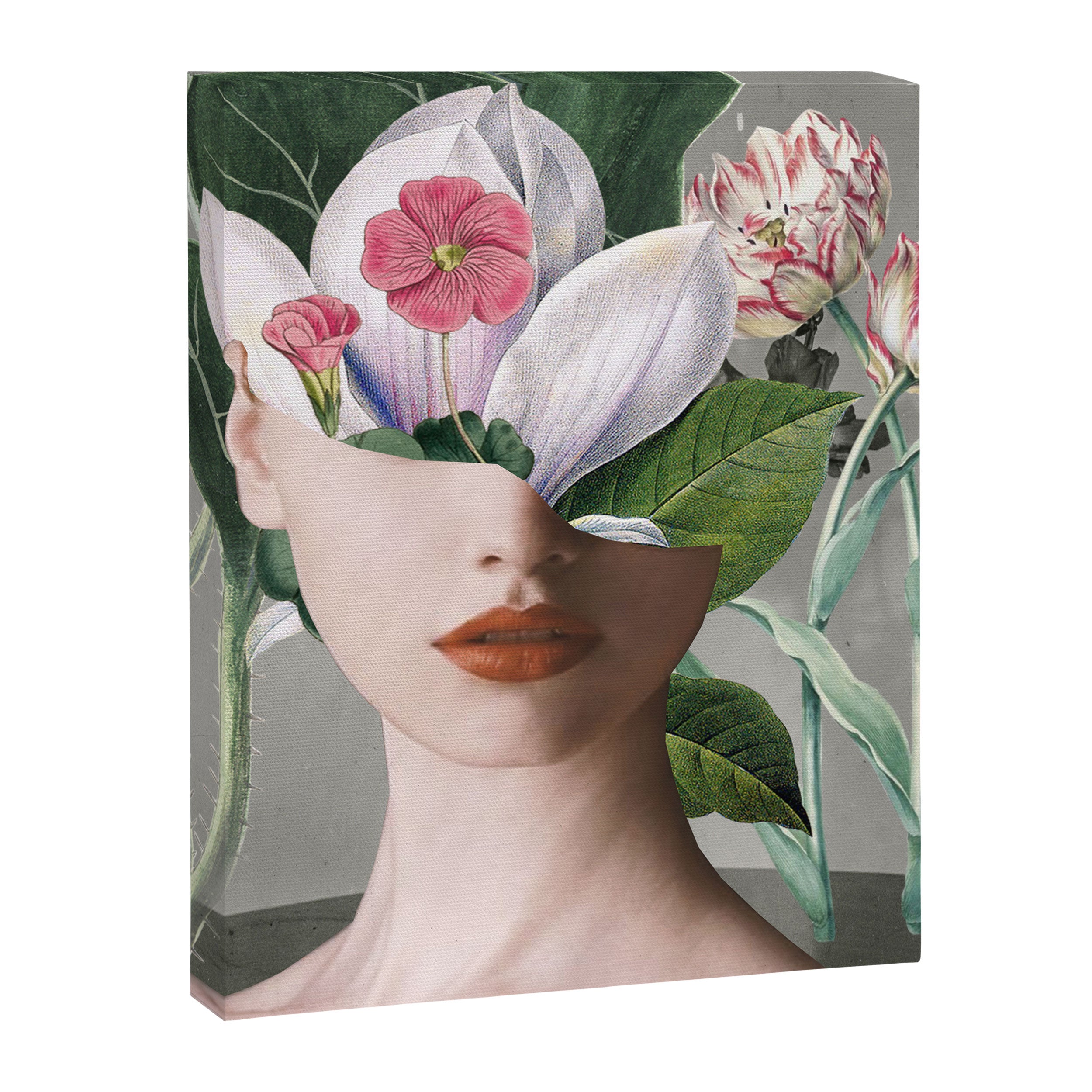 Floral Portrait /collage 2 Canvas Print Gallery Image 6